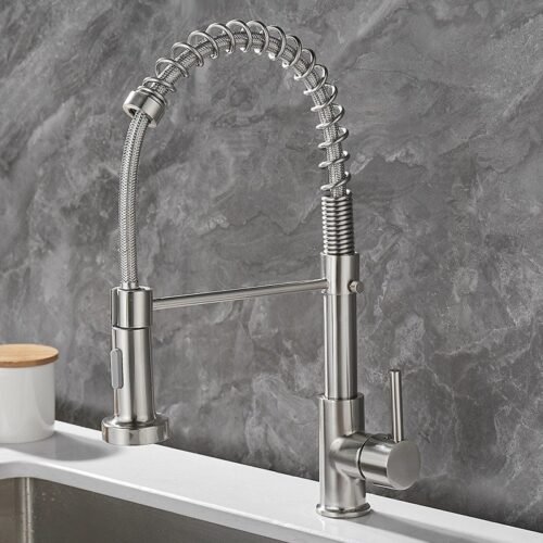 Rotatable Copper Dual-Temp Kitchen Faucet