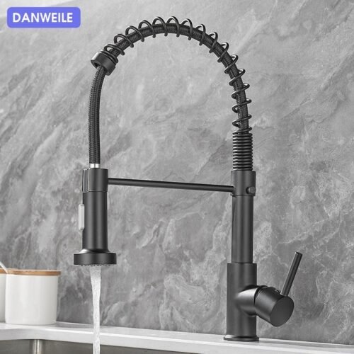 Rotatable Copper Dual-Temp Kitchen Faucet
